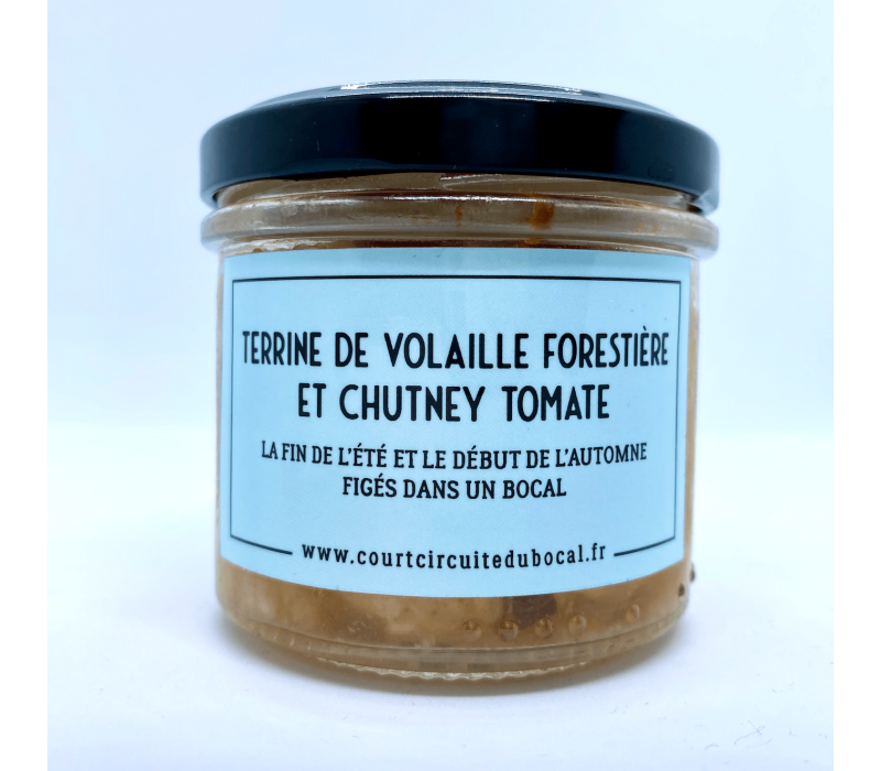Terrine de volaille forestière et chutney tomate